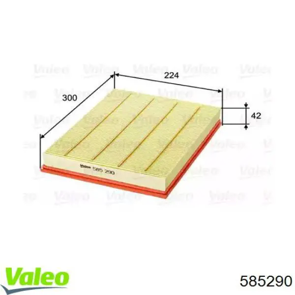 585290 VALEO filtro de aire