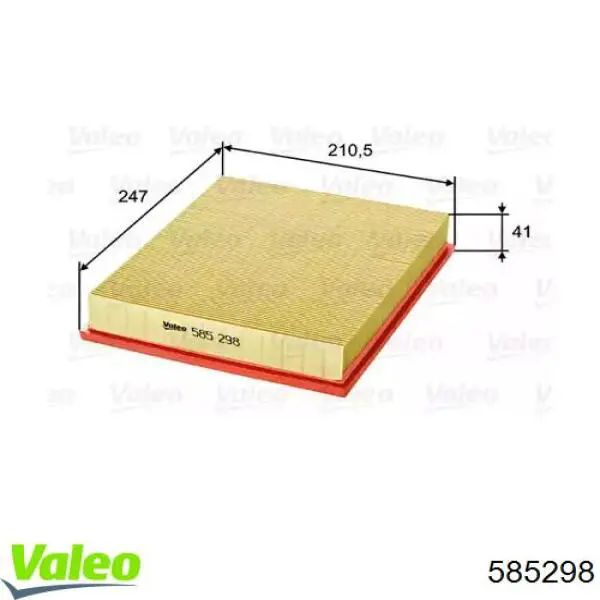 585298 VALEO filtro de aire