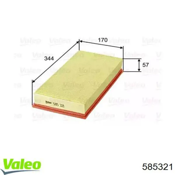 585321 VALEO filtro de aire