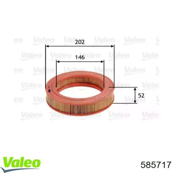 585717 VALEO filtro de aire