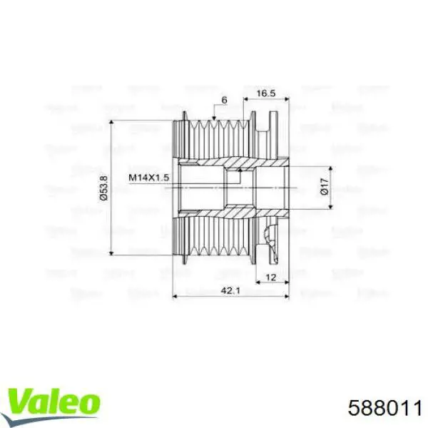 588011 VALEO poleas juego de piezas