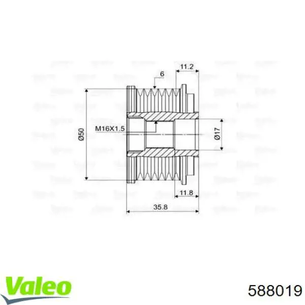 588019 VALEO poleas juego de piezas