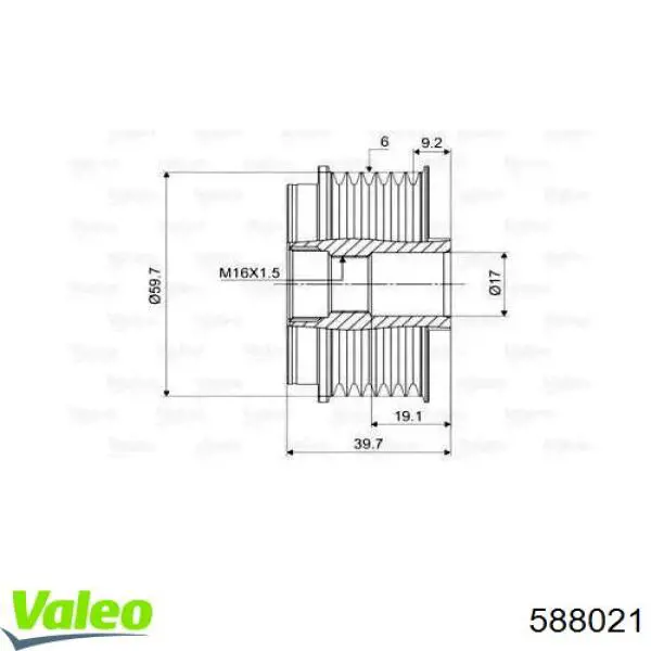 588021 VALEO poleas juego de piezas