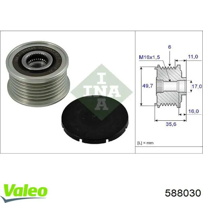 588030 VALEO poleas juego de piezas