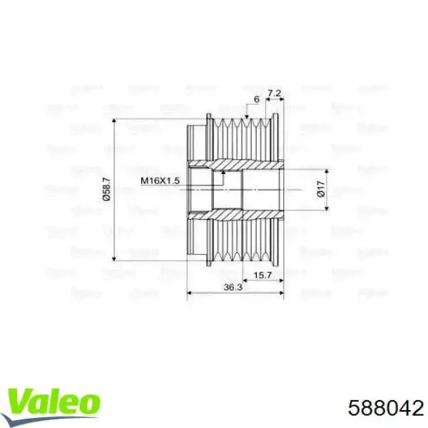 588042 VALEO poleas juego de piezas