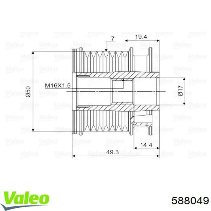 588049 VALEO poleas juego de piezas