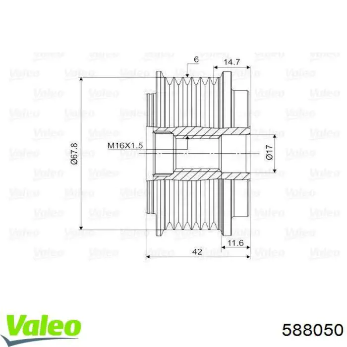 588050 VALEO poleas juego de piezas