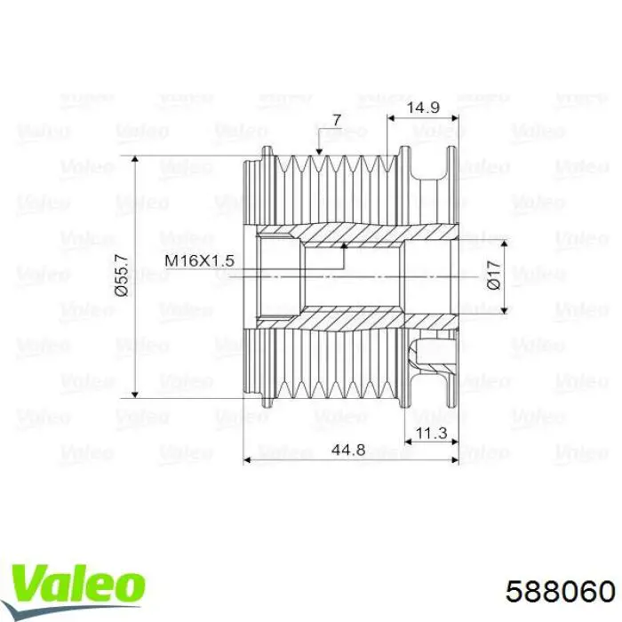 588060 VALEO poleas juego de piezas