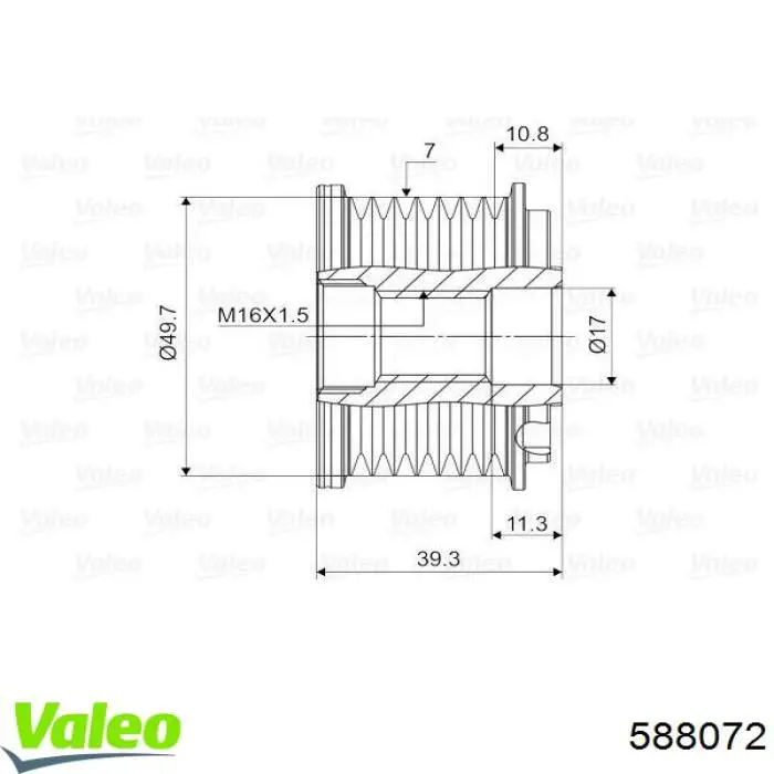 588072 VALEO poleas juego de piezas