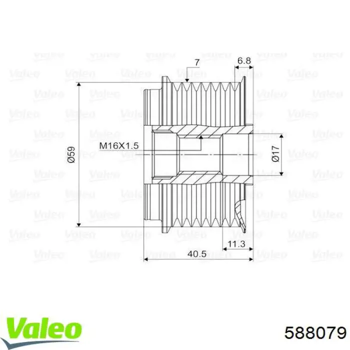 588079 VALEO poleas juego de piezas