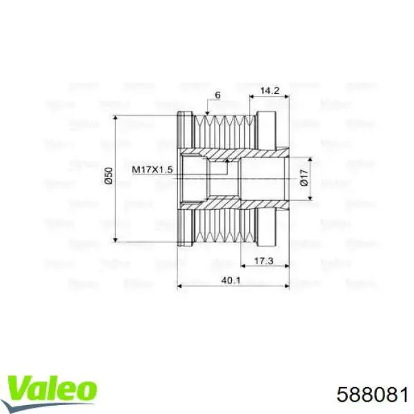 588081 VALEO poleas juego de piezas