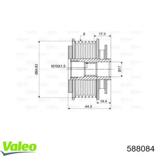 588084 VALEO poleas juego de piezas