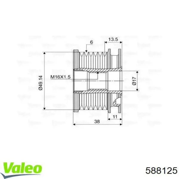 588125 VALEO poleas juego de piezas