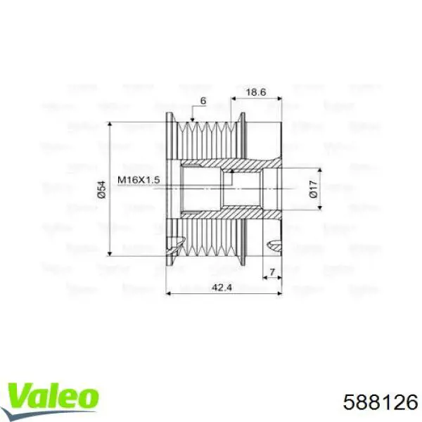 588126 VALEO poleas juego de piezas