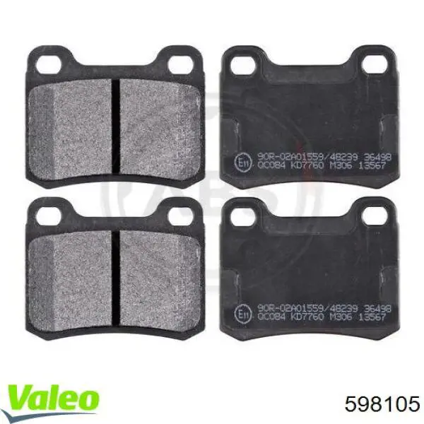 598105 VALEO pastillas de freno traseras