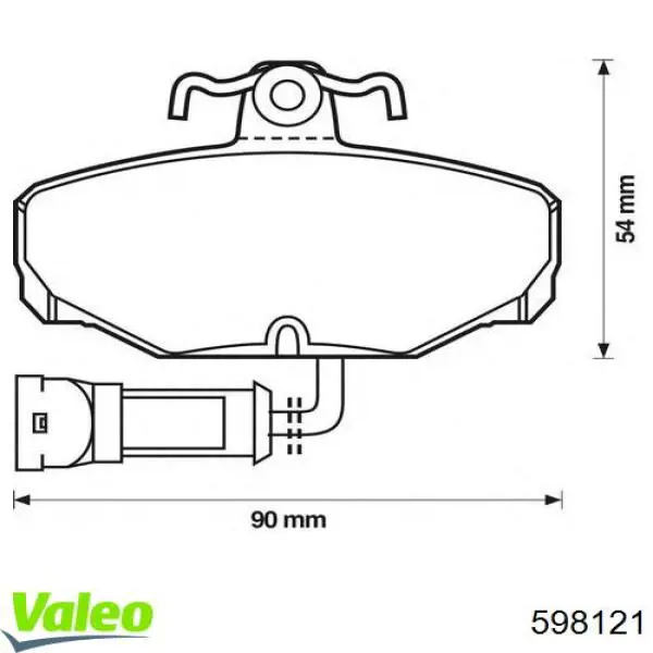 598121 VALEO pastillas de freno traseras