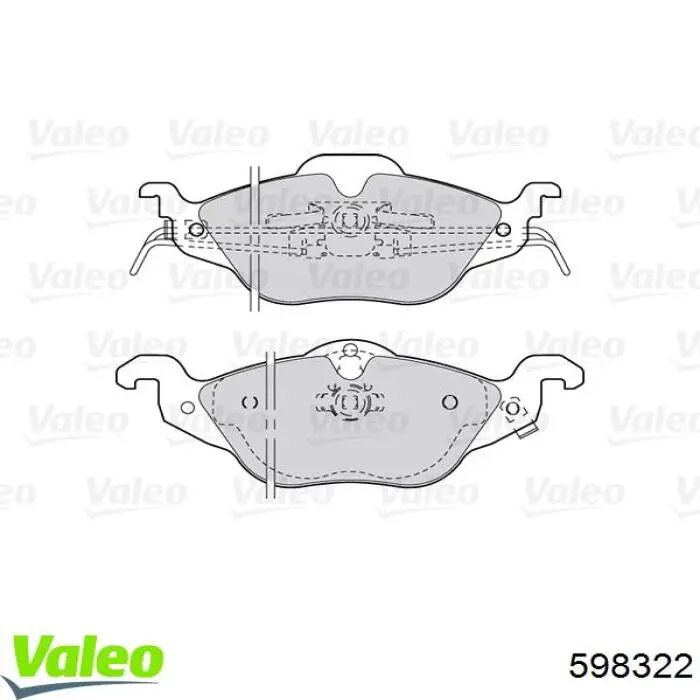 598322 VALEO pastillas de freno delanteras