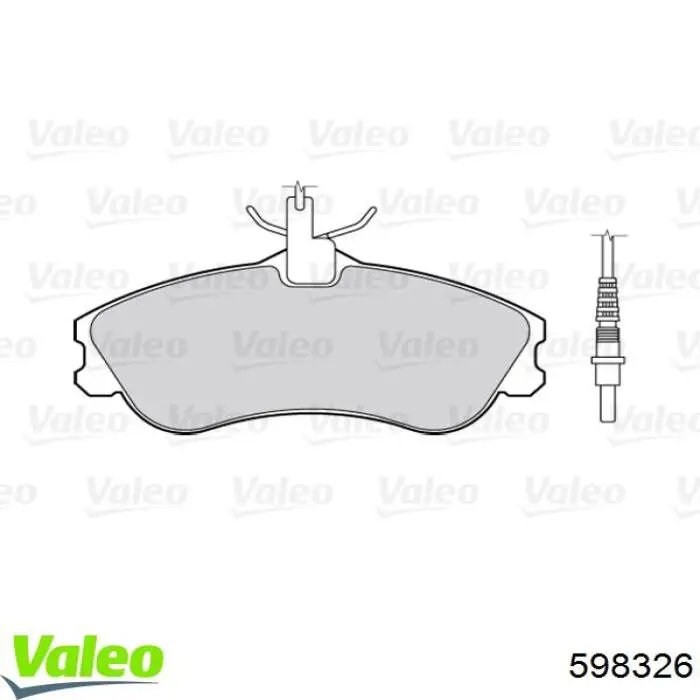 598326 VALEO pastillas de freno delanteras