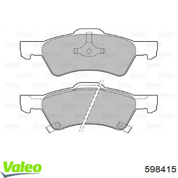 598415 VALEO pastillas de freno delanteras