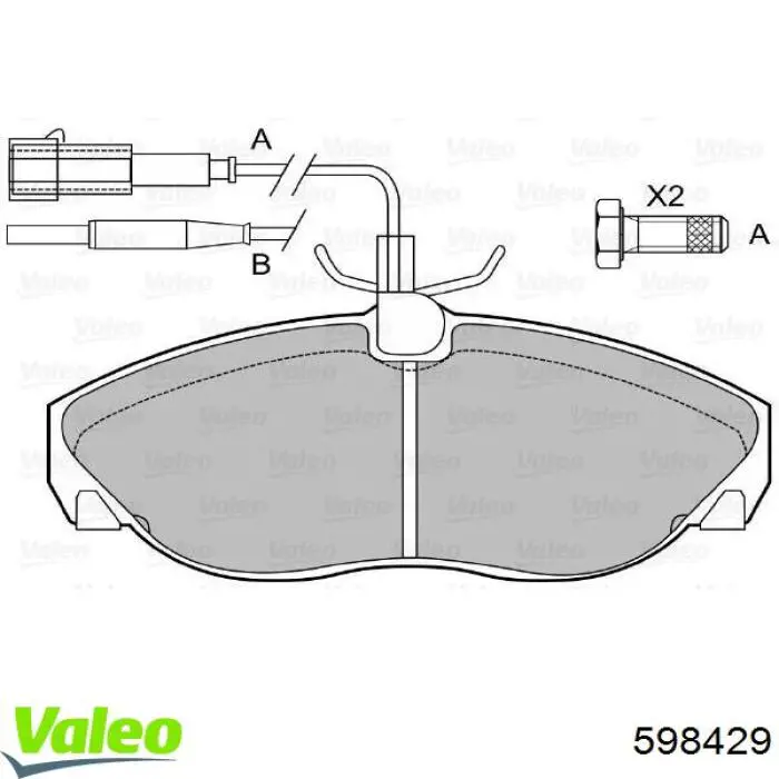 598429 VALEO pastillas de freno delanteras