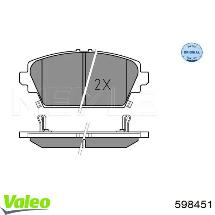 598451 VALEO pastillas de freno delanteras