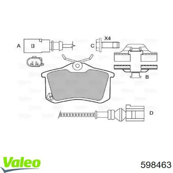 598463 VALEO pastillas de freno traseras