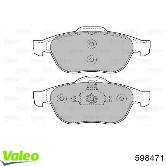 598471 VALEO pastillas de freno delanteras