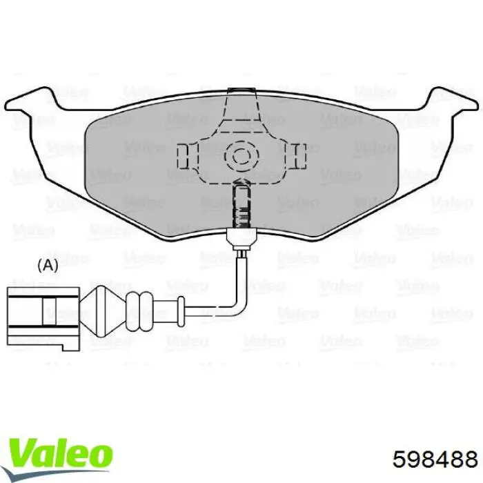 598488 VALEO pastillas de freno delanteras