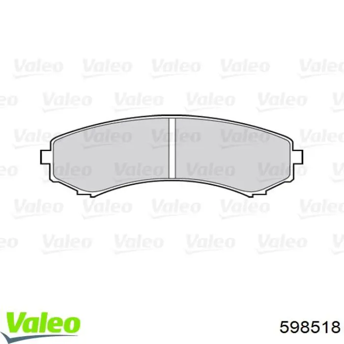 598518 VALEO pastillas de freno delanteras