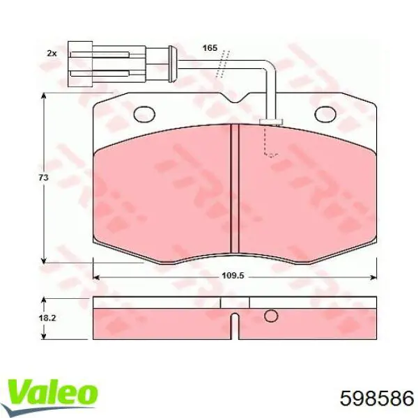 598586 VALEO pastillas de freno delanteras