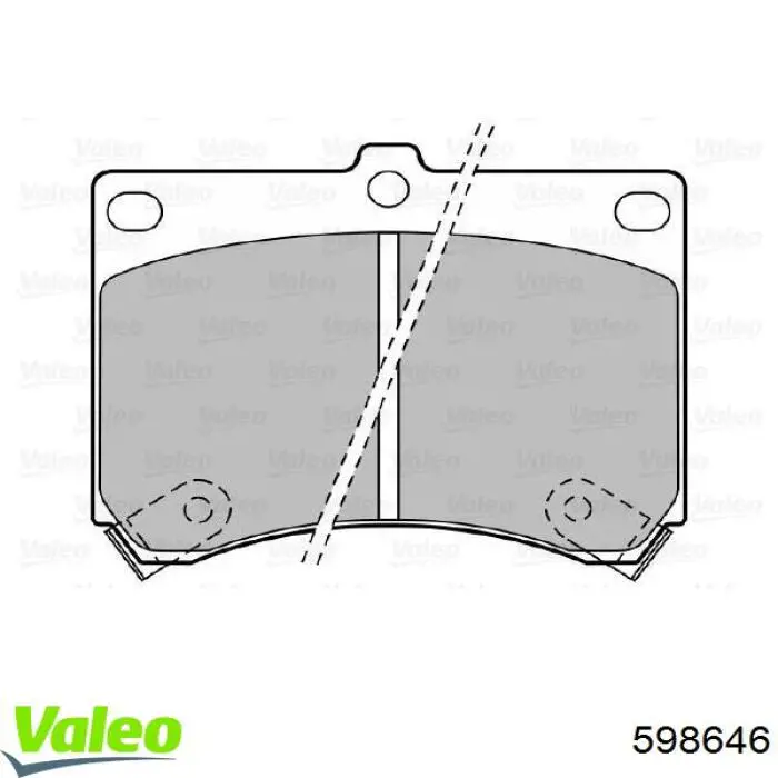 598646 VALEO pastillas de freno delanteras