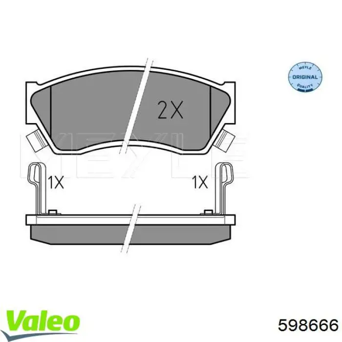 598666 VALEO pastillas de freno delanteras