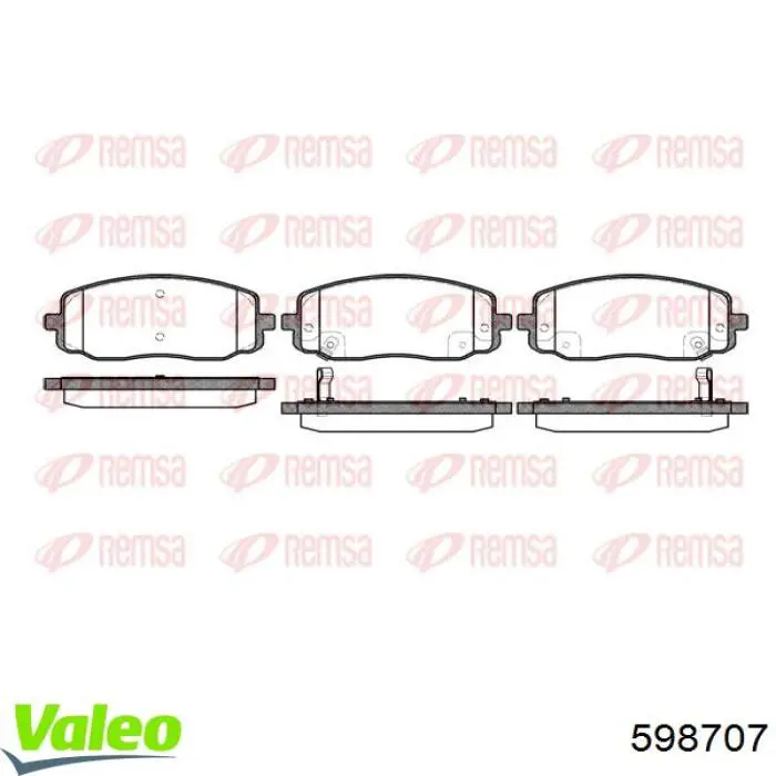 598707 VALEO pastillas de freno delanteras