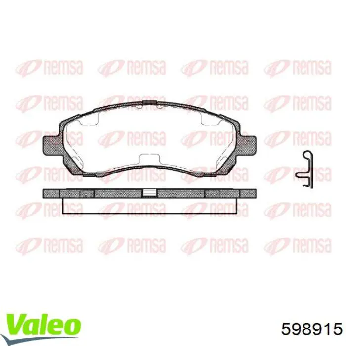 598915 VALEO pastillas de freno delanteras