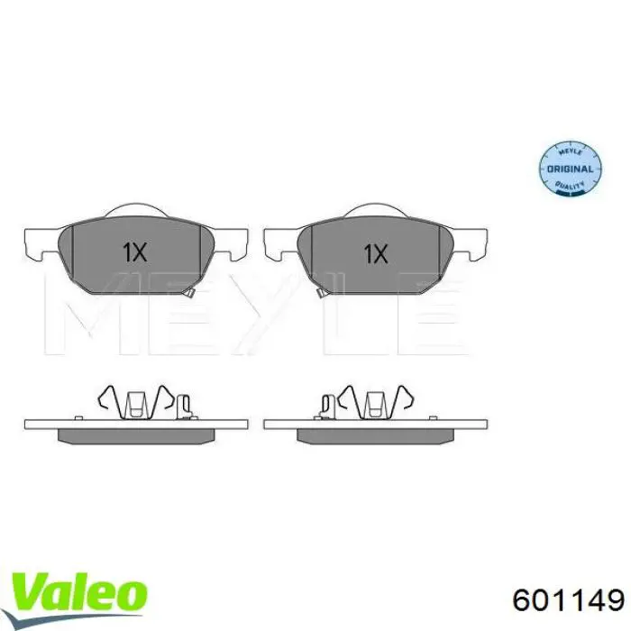 601149 VALEO pastillas de freno delanteras