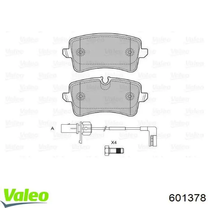 601378 VALEO pastillas de freno traseras