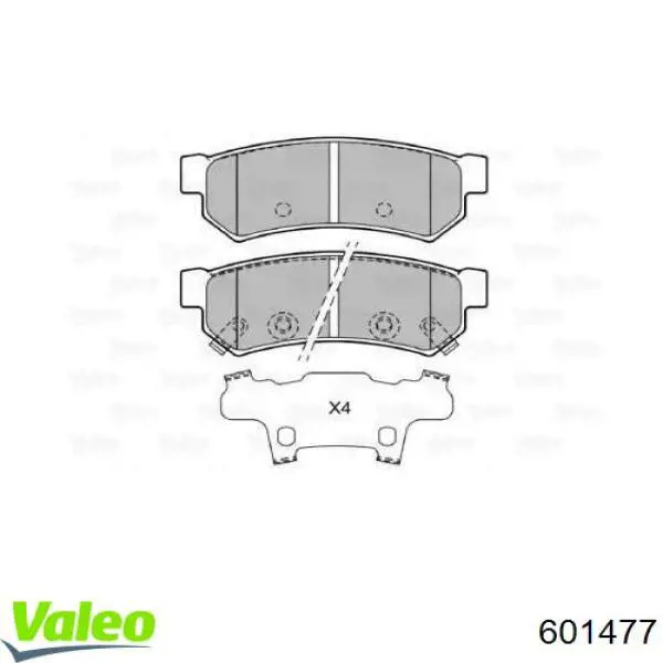  Pastillas de freno traseras para Chevrolet Spark (Matiz) M300