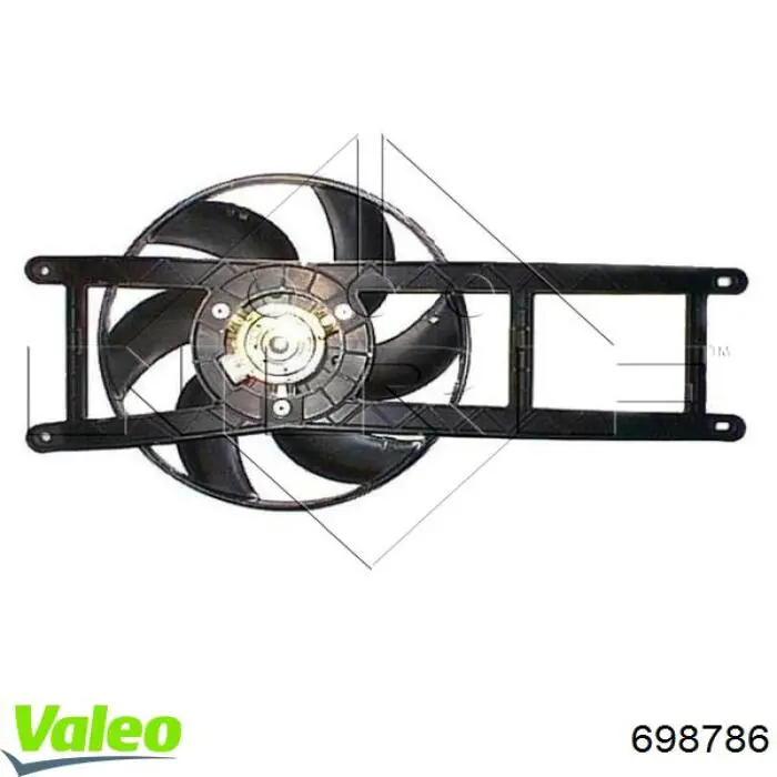 698786 VALEO ventilador (rodete +motor refrigeración del motor con electromotor completo)