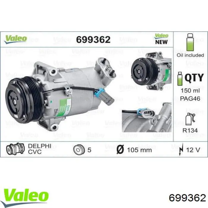 699362 VALEO compresor de aire acondicionado