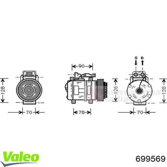  Compresor de aire acondicionado para Mercedes C W201