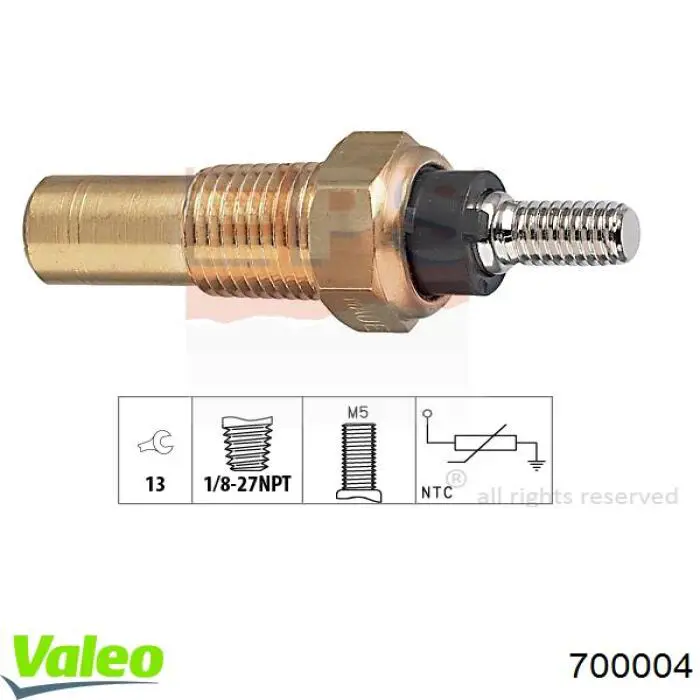 700004 VALEO sensor de temperatura del refrigerante