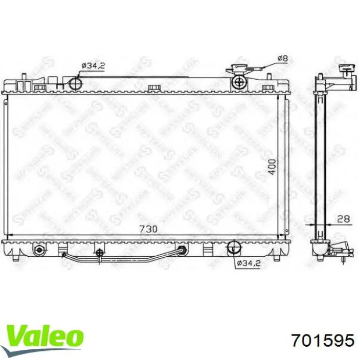 701595 VALEO radiador refrigeración del motor