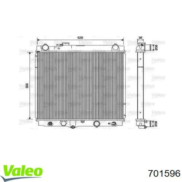 701596 VALEO radiador refrigeración del motor