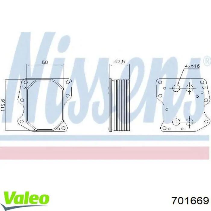 701669 VALEO radiador refrigeración del motor