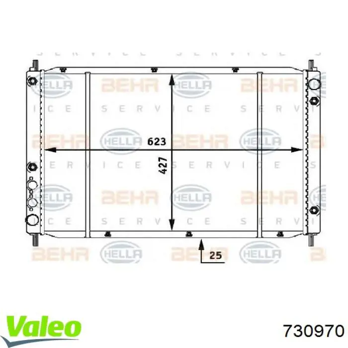 730970 VALEO radiador refrigeración del motor