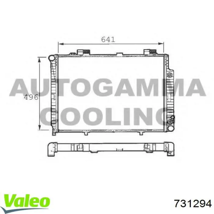 731294 VALEO radiador refrigeración del motor