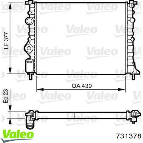 731378 VALEO radiador refrigeración del motor