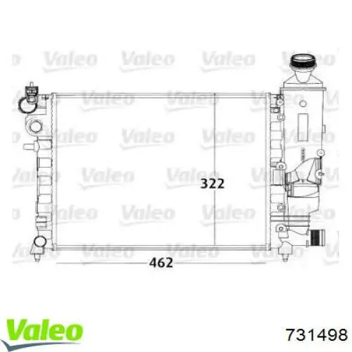 731498 VALEO radiador refrigeración del motor