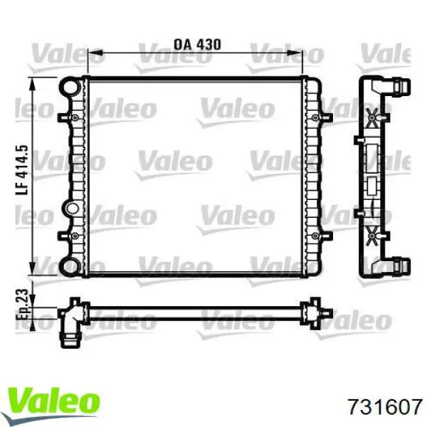 731607 VALEO radiador refrigeración del motor