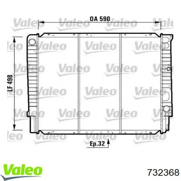 86038528 Volvo radiador refrigeración del motor